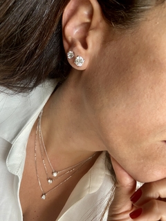 Brinco ponto de luz moissanite 10 mm - comprar online