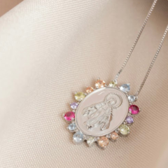 Colar N. S. Graças rainbow Silver - comprar online