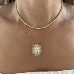 Colar Nossa Senhora candy colors - comprar online