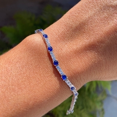 Pulseira riviera safira