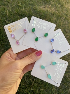 Colar gota zircônia esmeralda - comprar online