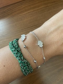 Pulseira de bolas mão de Fatima e Infinito - comprar online