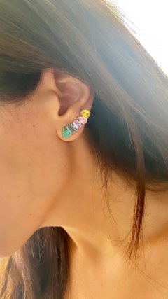 Earcuff rainbow candy colors na internet
