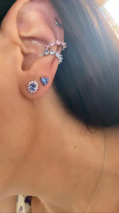 Falso piercing princesa tanzanita - Rafaella Ulhoa Semijoias