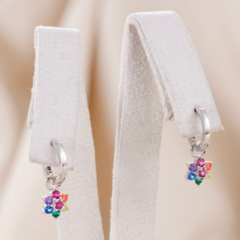 Argolinha flor rainbow - comprar online