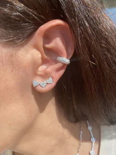 Earcuff 3 corações na internet