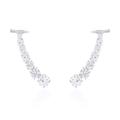 Earcuff solitários decrescente Luxo