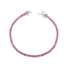 Pulseira riviera safira pink
