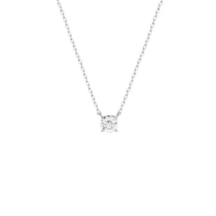 Colar ponto de luz Moissanite 0,5 mm