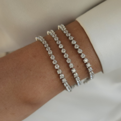 Pulseira riviera três garras - 3 mm- 17 cm - comprar online