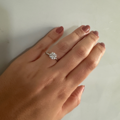 Anel solitário 8 mm moissanite