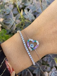 Pulseira Heart rainbow na internet