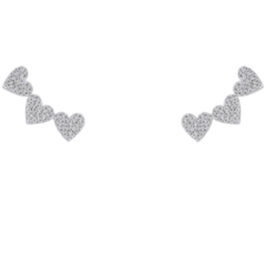 Earcuff 3 corações