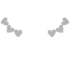 Earcuff 3 corações