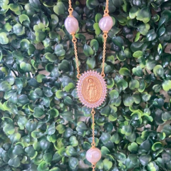 Colar terço Pérola Barroca