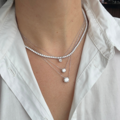 Colar riviera Moissanite 42 cm - comprar online