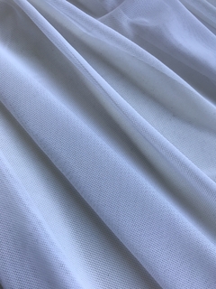 MICROTUL ELASTIZADO DE POLIESTER - Blanco