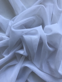 MICROTUL ELASTIZADO DE POLIESTER - Blanco - comprar online