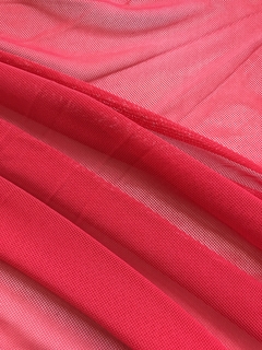 MICROTUL ELASTIZADO DE POLIESTER - Rojo