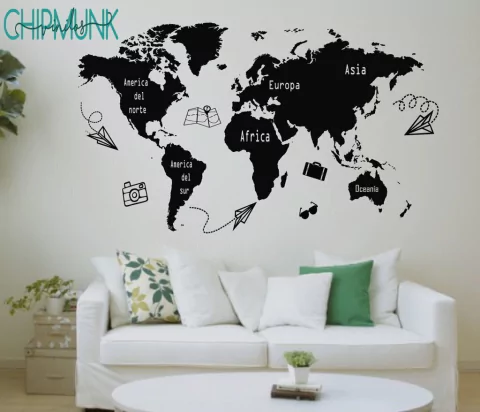 mapamundi con descripciones