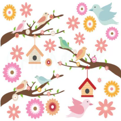 Pajaritos en ramas en internet