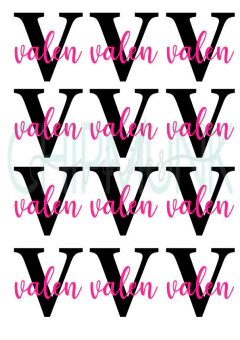 Nombre + inicial - chipmunk vinilos 