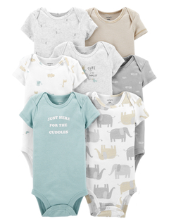 Kit de body 7 peças Carter’s - Animais