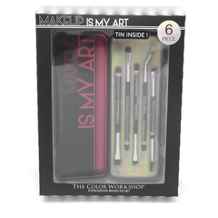 Kit de 6 pincéis com estojo - Makeup is my art