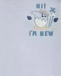 Kit de 6 body manga longa Carter's - Hi I'm new - loja online