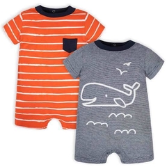 Kit de romper Gerber- Baleia
