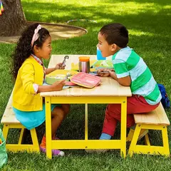 Imagem do Bento box Munchkin com talheres - Azul, verde e amarela