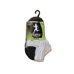 Kit de 10 pares de meias Elev8 - Preta, cinza e branca