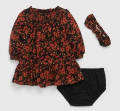 Vestido e tiara GAP - Florzinhas