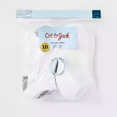 Kit 10 pares de meias cano curto Cat & Jack - Brancas