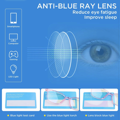 Óculos com proteção de luz azul Kddou - Transparente - comprar online