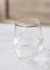 Vaso De Vidrio Corto Detalles En Dorado