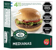 Hamburguesa UG medianas 4 unid. x 69grs.