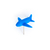 Alfinetes de Avião - Azul, Branco, Vermelho (10 unidades)