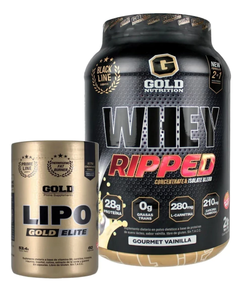 COMBO PROTEINA RIPPED + LIPO ELITE GOLD NUTRITION