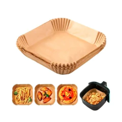 Papel air fryer 20cm cuadrado antiadherente - tienda online