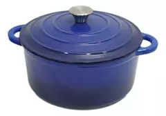 Cacerola 26 cm hierro fundido con ceramica esmaltada a fuego azul
