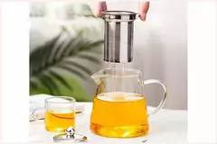 Tetera con infusor 450ml vidrio templado - comprar online