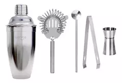 Coctelera con 4 accesorios acero inoxidable - comprar online