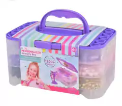 Caja de bijouterie personalizada con más de 1200 piezas y diseño colorido, ideal para crear joyas.
