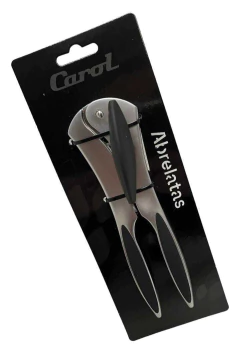 Abrelatas manual tipo mariposa de Acero Inoxidable marca CAROL, utensilio de bazar en Once.

