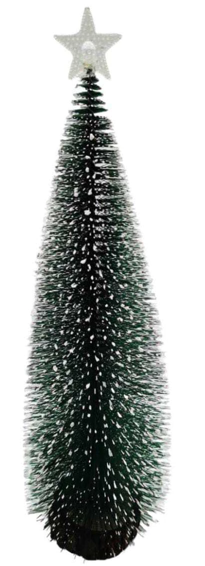 Mini árbol de Navidad (24cm) con luz LED, adorno chico de Once.

