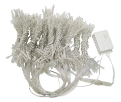 LLUVIA LED 2X2 MTS MULTICOLOR | Cortina con Cable Blanco - comprar online
