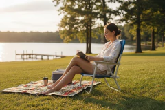 Imagen de SILLA PLAYERA RECTA BAJA | Plegable 53x41x61 CM