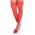 meia vermelha 7/8 com renda - pimenta sexy