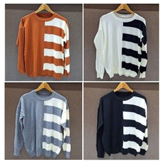 Sweater mitad rayado - comprar online
